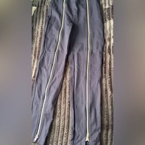 Romeo & Juliet Couture Navy Pants with Silver Zippers